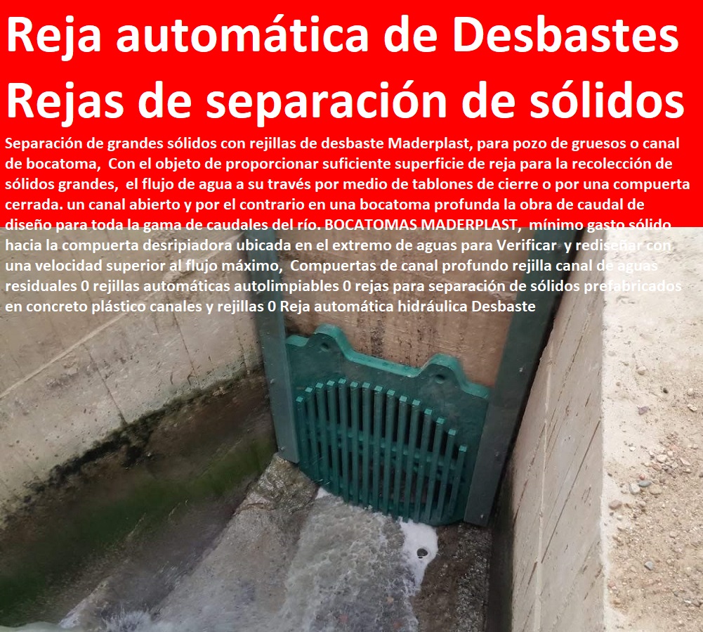 Diseño de rejillas de bocatoma de fondo y canal de aducción en plástico suministro e instalación de estructuras especiales, fabricante de productos plásticos, fabricante soluciones industriales, desarrollo de proyectos, proveedor nuevos materiales, 0 diseño de rejillas para bocatomas 0 imágenes de diseño de rejillas para bocatomas 0 diseño de bocatoma lateral excel Tamiz Filtro Reja Malla Colador Separar